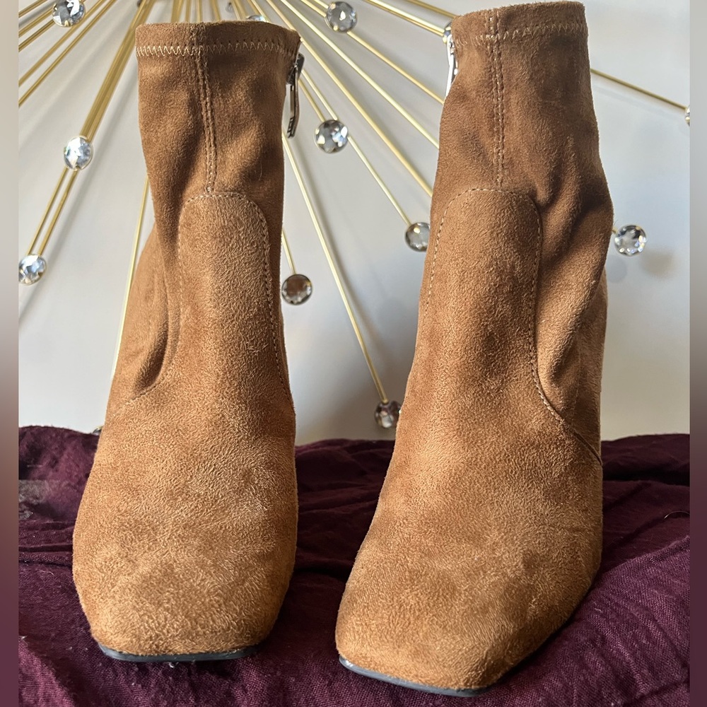Liz Claiborne Tan Suede Ankle Boots